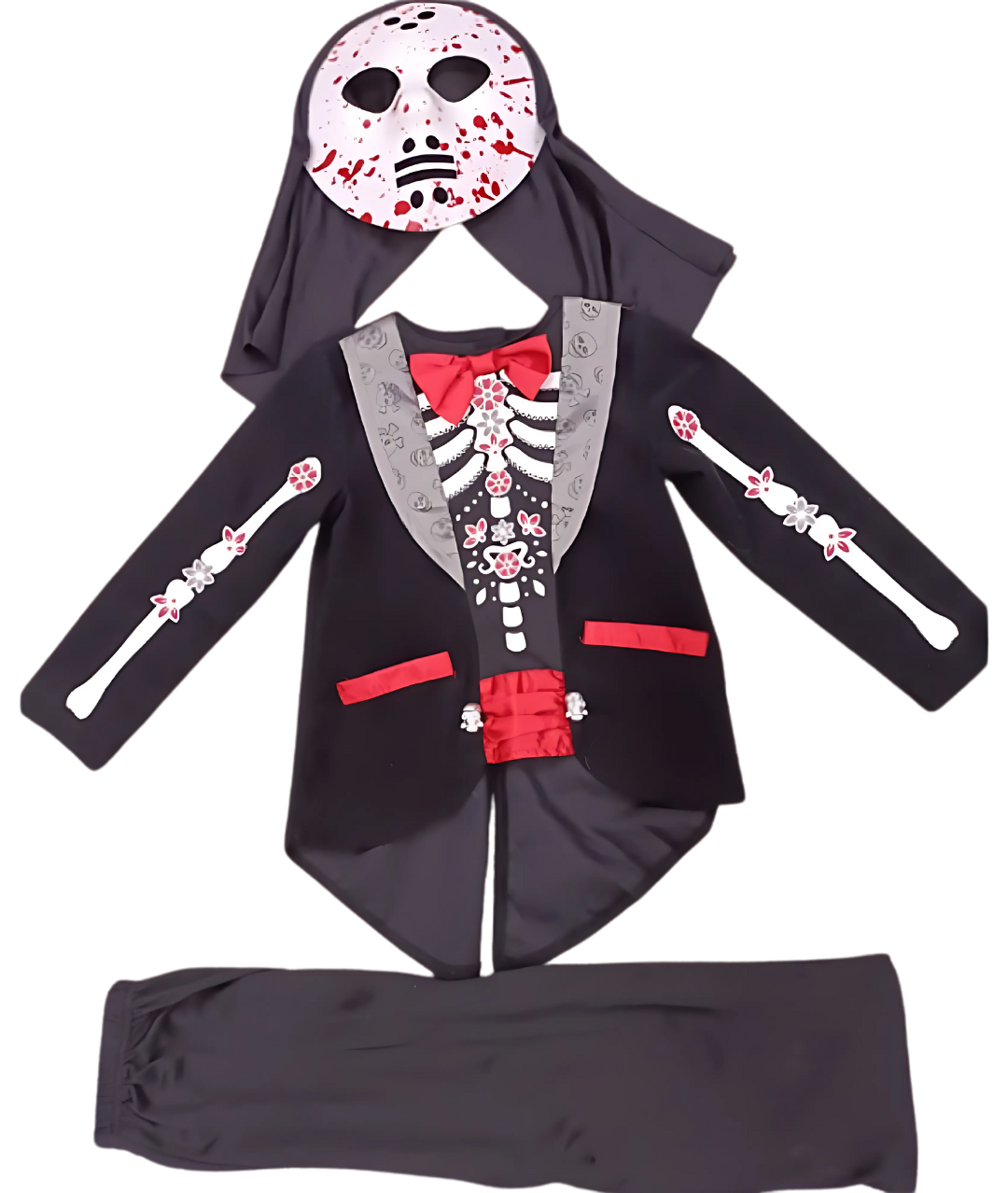 Dress up your little one in spooky style with the Child Mexican Day of the Dead Costume! This adorable and vibrant outfit will have them ready to celebrate and honour their ancestors. Perfect for Halloween or themed parties, it's the perfect balance of playful and cultural.