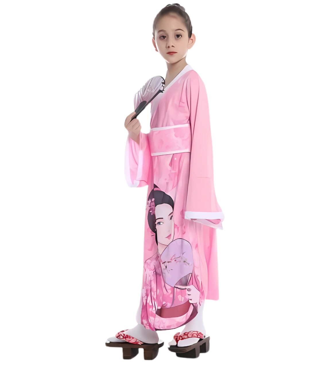 Japanese Traditional Dress Kimono Robe for Kids Girls Costume