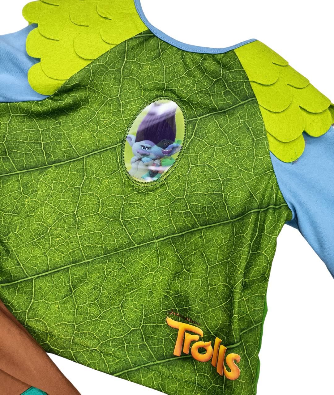 Trolls Branch outfit with 3D chest panel costume boys