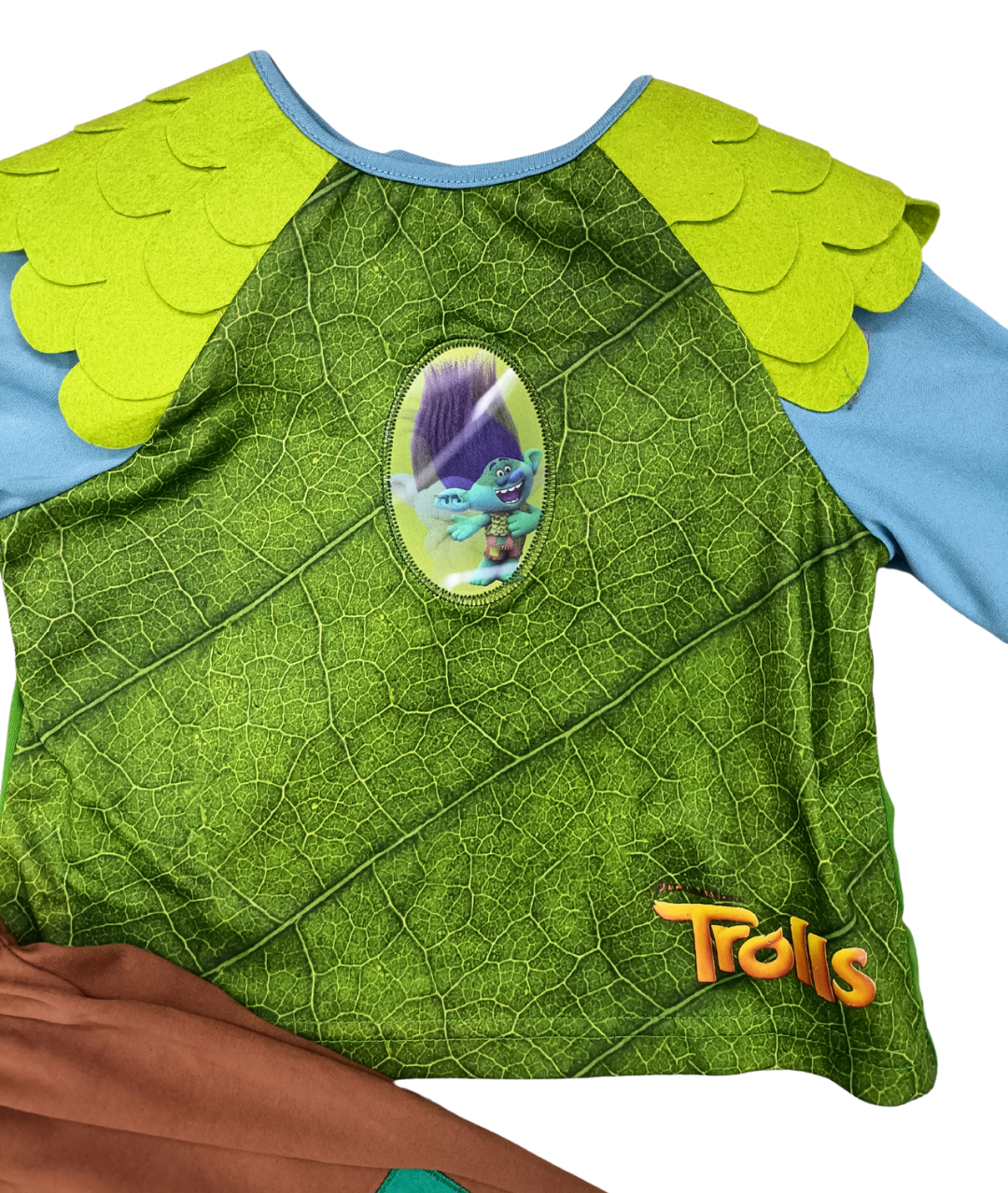 Trolls Branch outfit with 3D chest panel costume boys