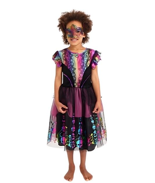 TU Halloween colorful fancy dress-skull pattern dress