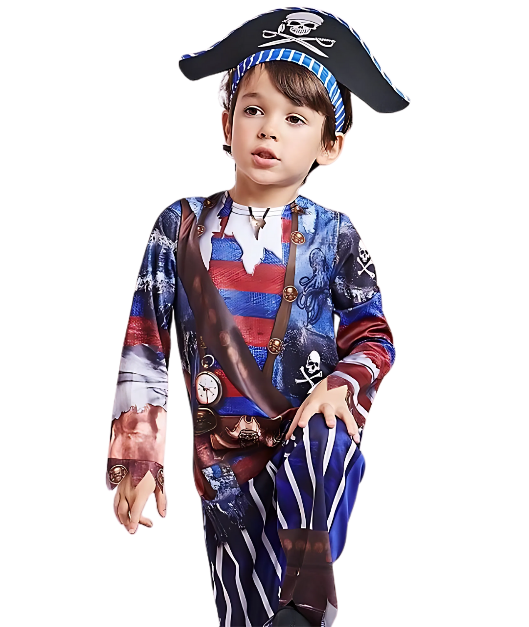 Pirate Costumes for Boys Halloween Captain Stinker with Hat

 