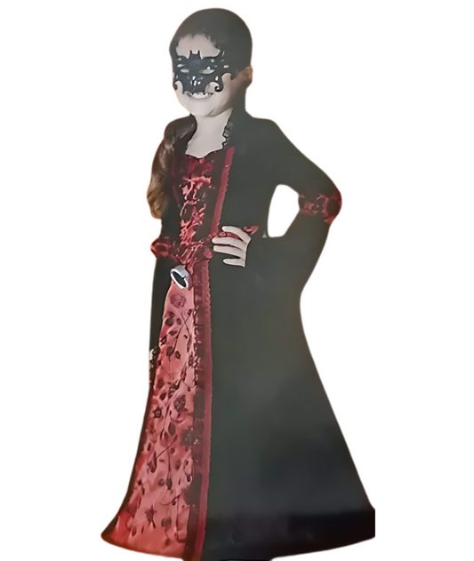 Spirit Victorian's Vampires Halloween Black and Red Girls Vampire Costume Dress