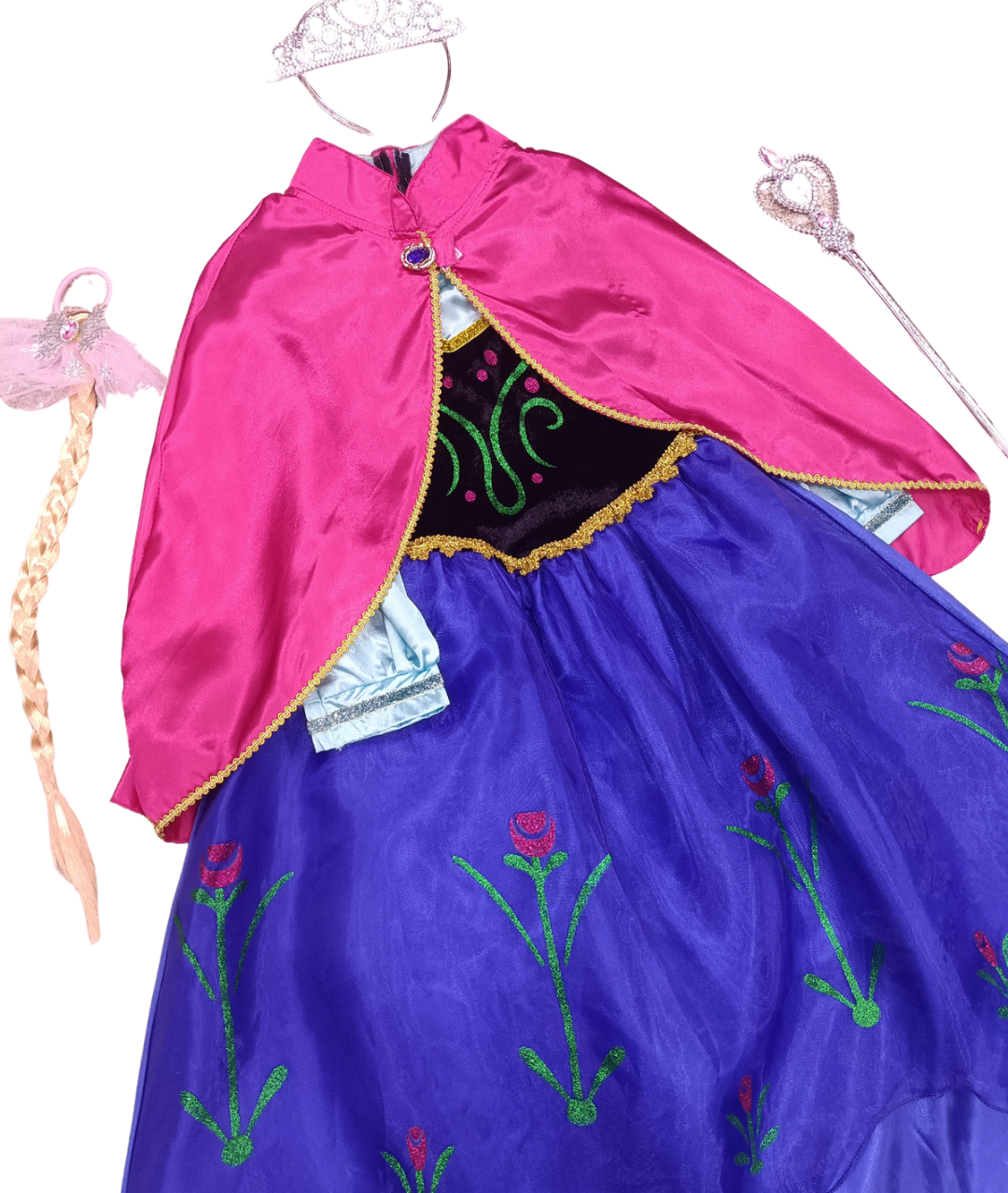 Kids Girls Frozen Anna Fancy Dress Princess Cosplay Party Birthday Costume