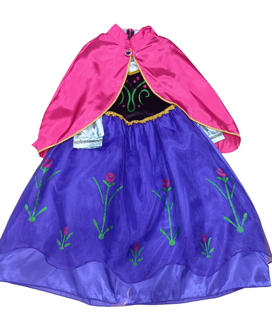 Kids Girls Frozen Anna Fancy Dress Princess Cosplay Party Birthday Costume