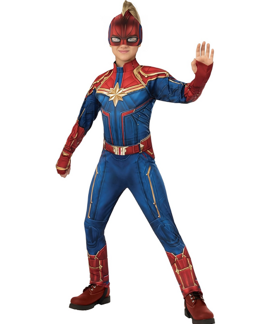 Ms. Carol Danvers Costume Captain Marvel Kids Deluxe Girls Fancy costume