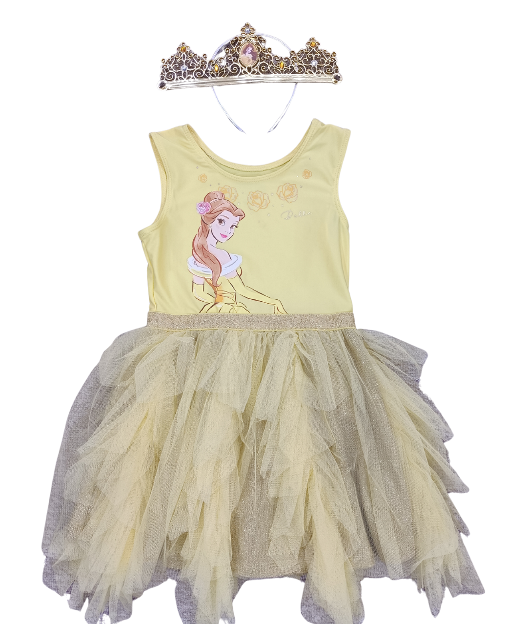 Disney Princess Belle Costume Party Yellow Dress