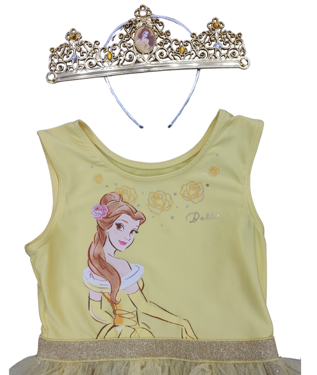 Disney Princess Belle Costume Party Yellow Dress