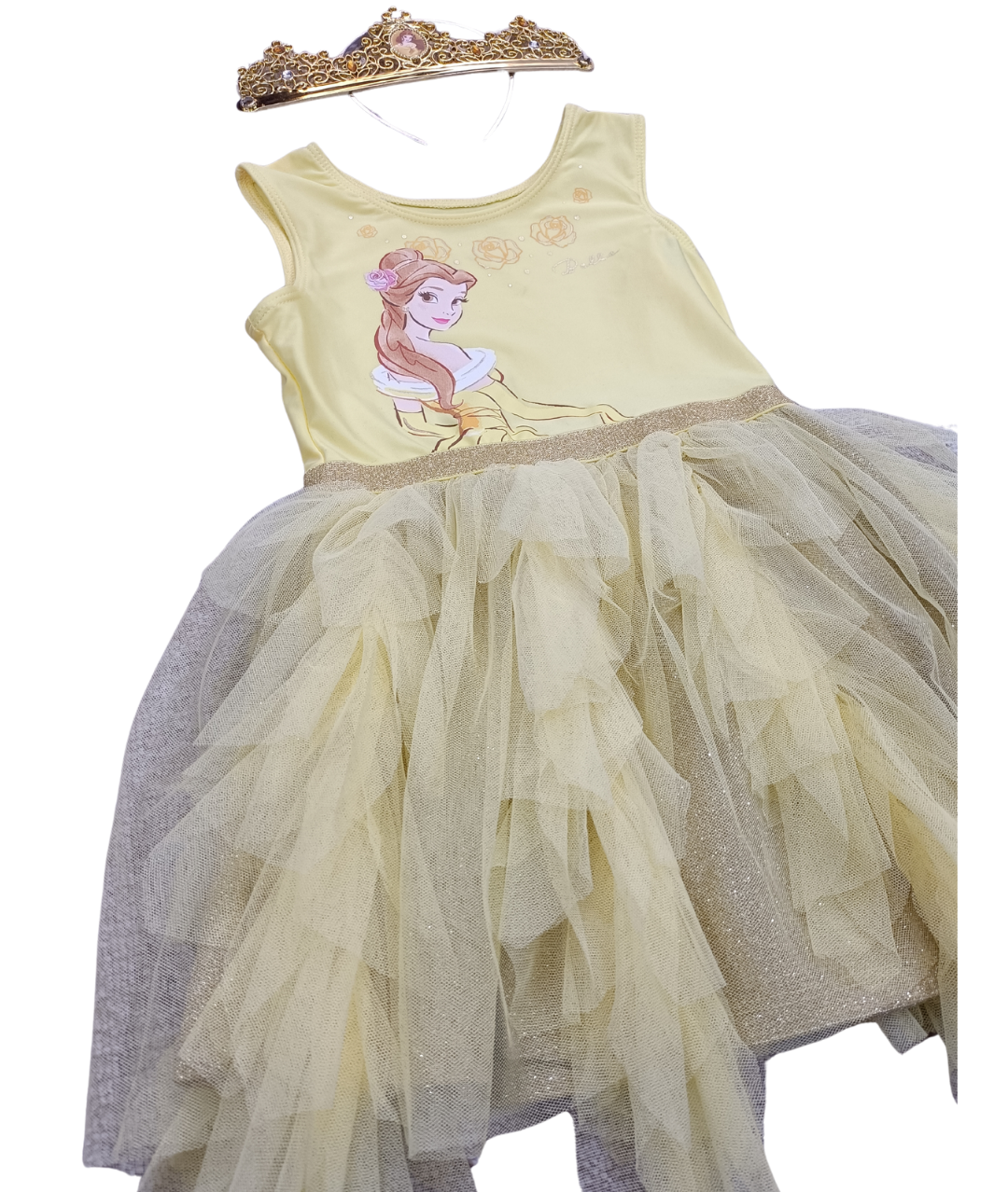 Disney Princess Belle Costume Party Yellow Dress