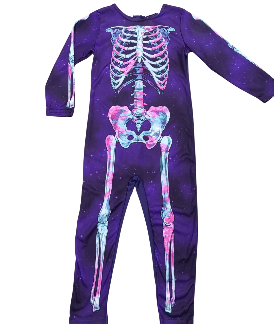 Girls Purple Skeleton George Halloween Costume Set