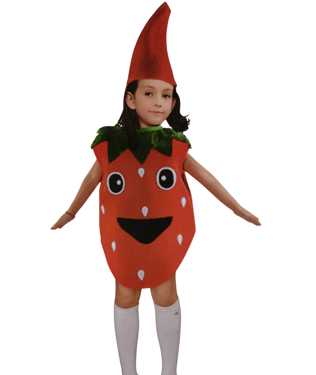 Cute Kids Childrens Cartoon Strawberry Fruit Costume Outfit Halloween Dress Up