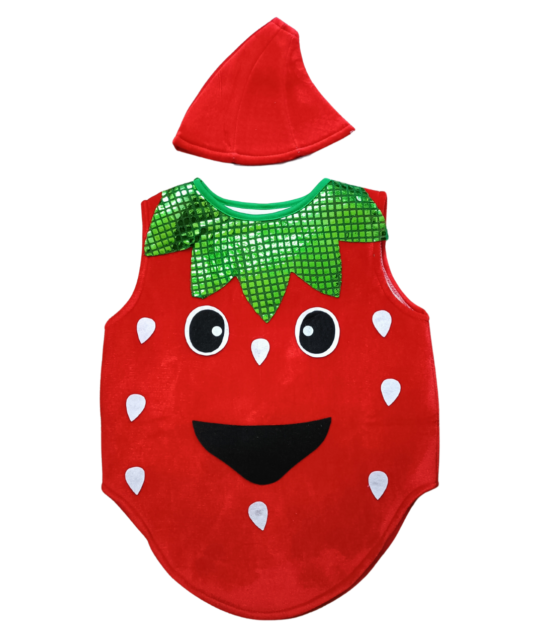 Cute Kids Childrens Cartoon Strawberry Fruit Costume Outfit Halloween Dress Up