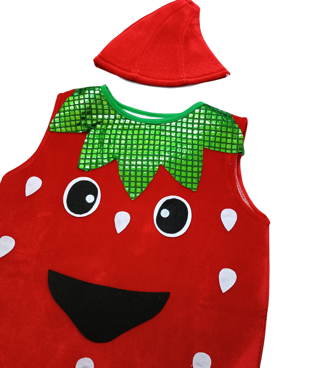 Cute Kids Childrens Cartoon Strawberry Fruit Costume Outfit Halloween Dress Up