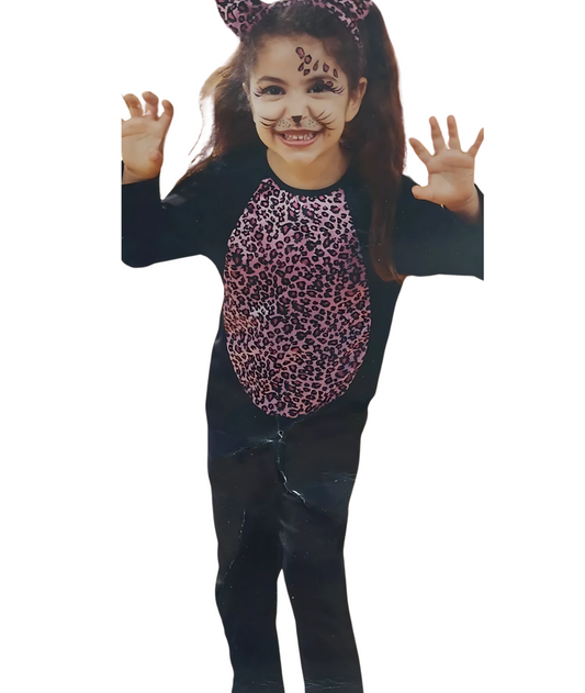 زي قطة أسود تنكرية لعيد الهالوين للبنات