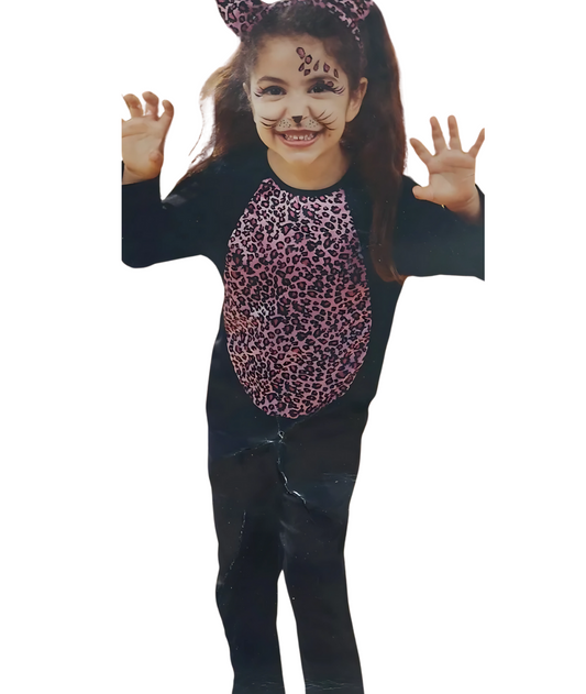 Cat Costume Black Fancy Dress Halloween suit for Girls