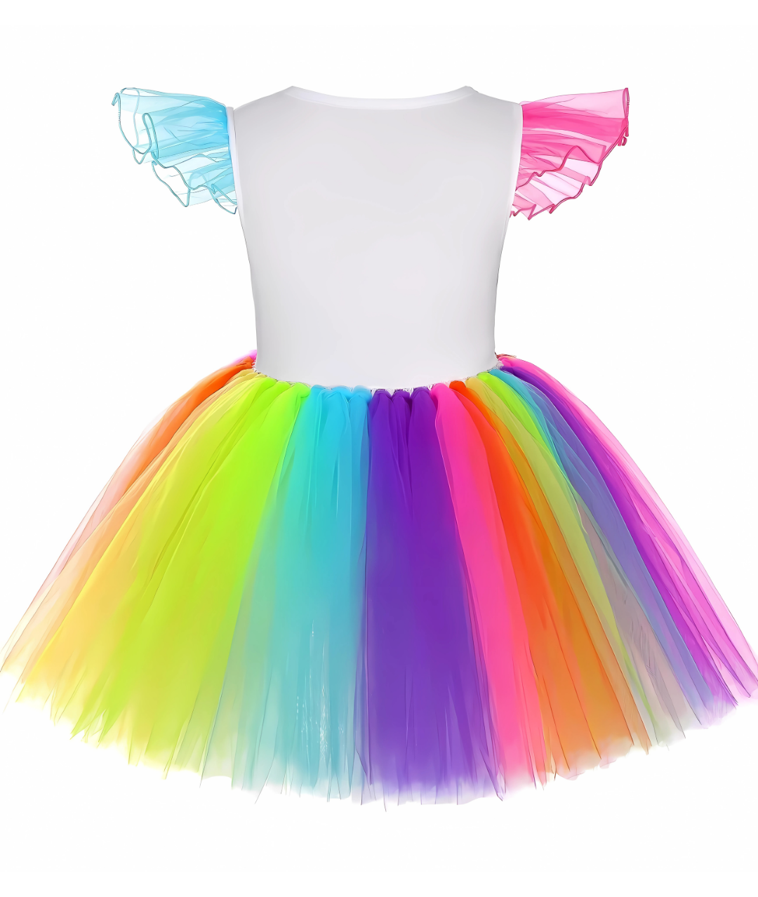 Girls Unicorn Dress Costume Princess Flower Tutu Dress Birthday Party for Girls