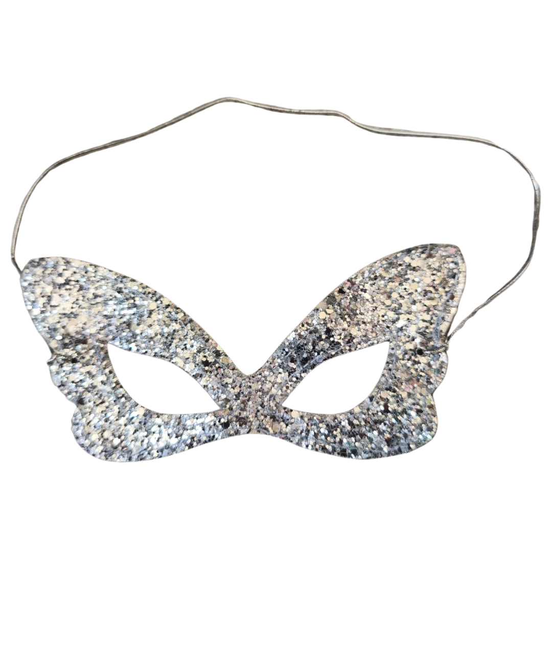 Glittery Silver Eye Mask free size