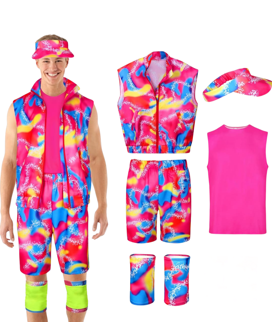 80s Workout Ryan Costumes Men Margot Robbie Movies Dress Outfit-set in Jordan