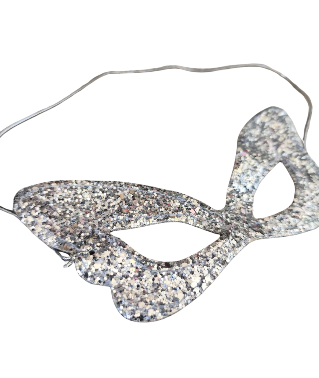 Glittery Silver Eye Mask free size