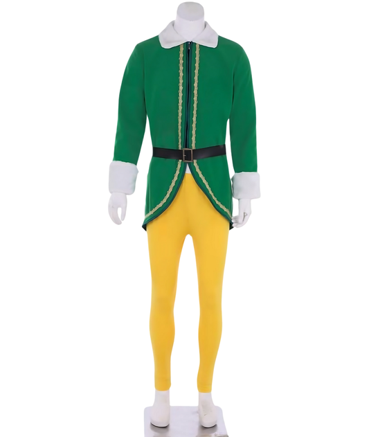 Adult Elf Costume Men, Christmas Green Cosplay Party Costume-set in Jordan