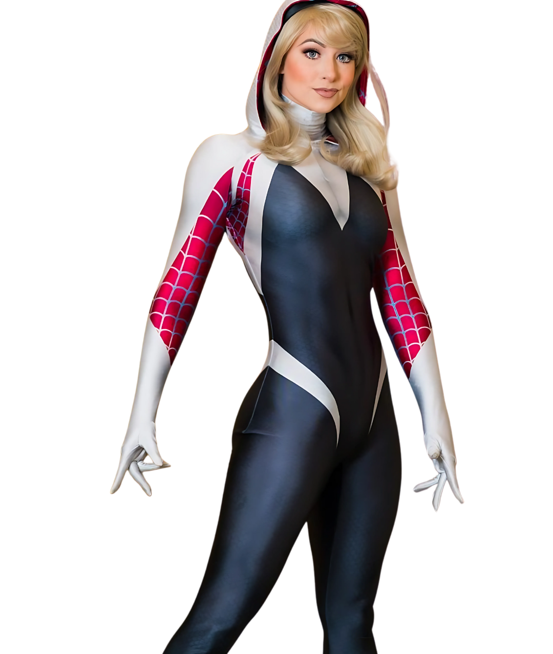 Adult Spider-Gwen Zentai Suit Fancy Dress Costume1