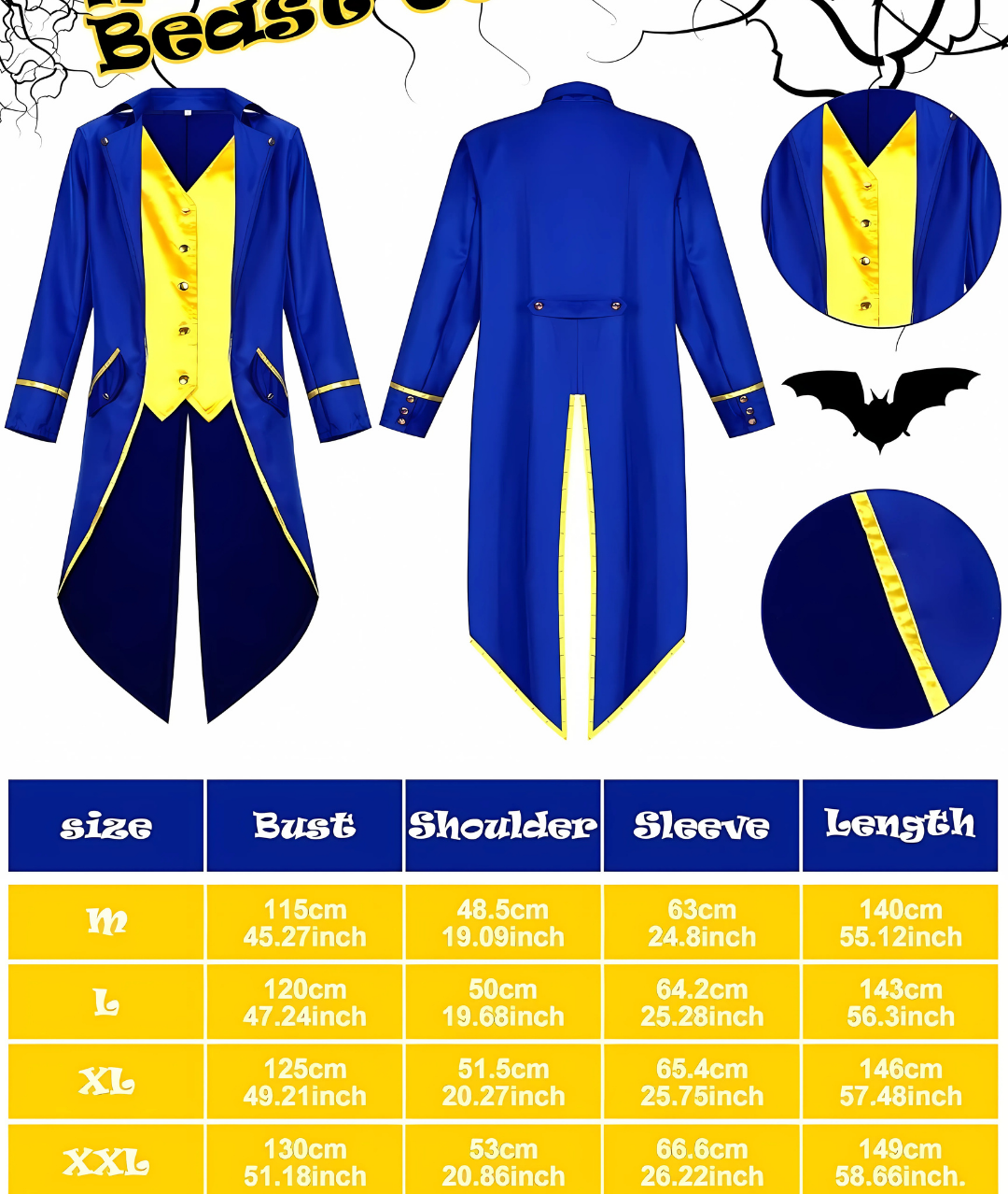 Beauty and The Beast Cosplay Set Halloween Costume3