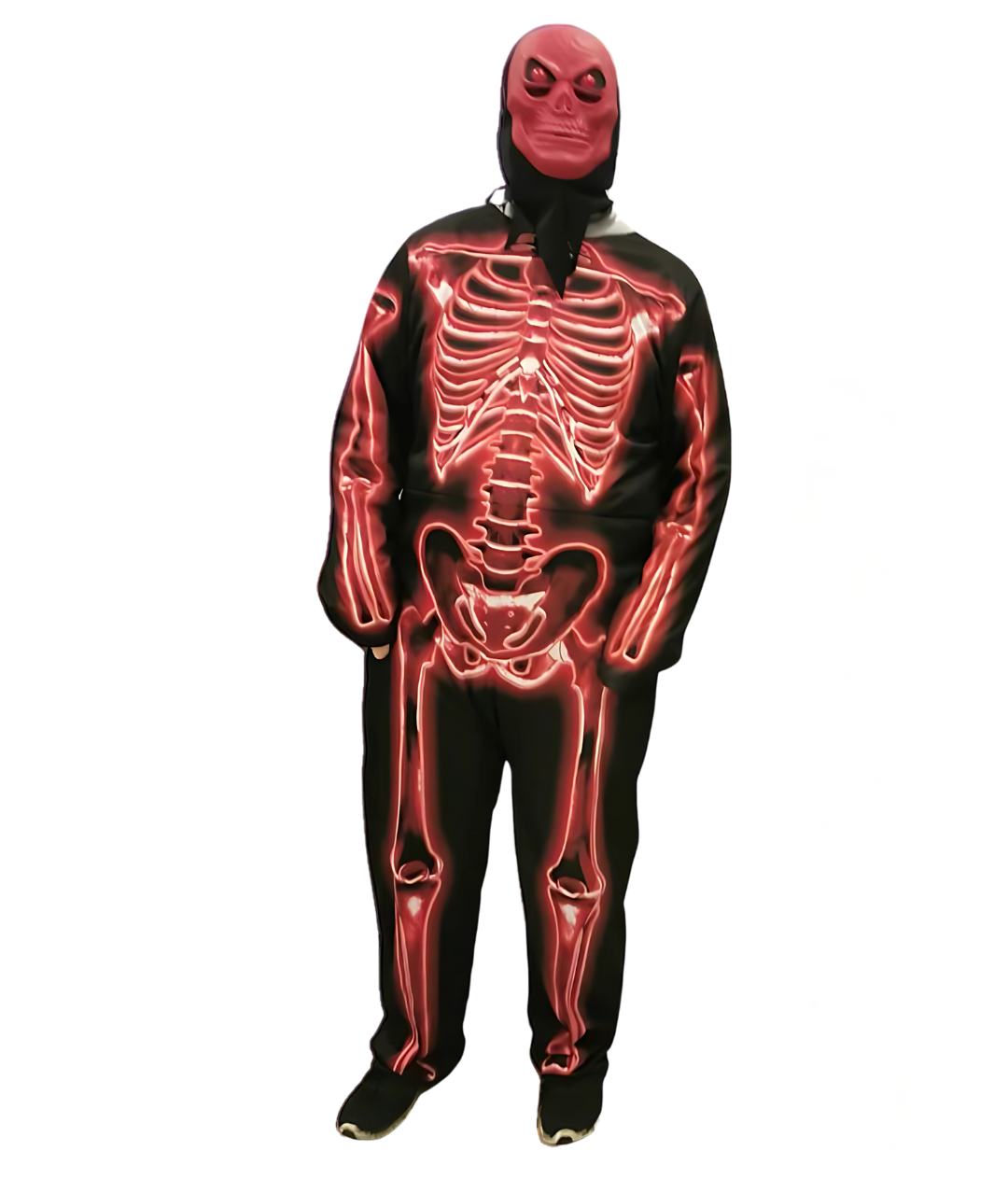 Black and Red Skeleton Costume for Men-set in Jordan