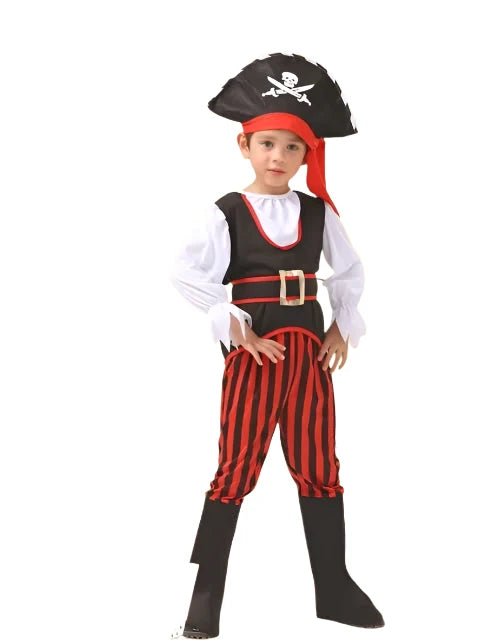  Boys Caribbean Captain Pirate Costume Cosplay For Halloween -set in Jordan