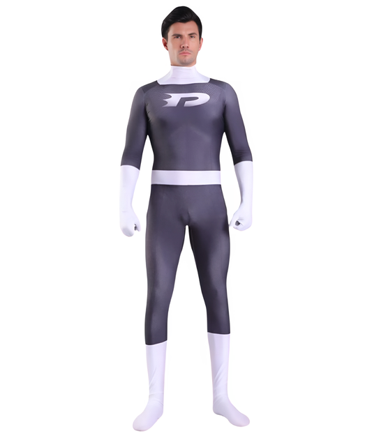 Danny Phantom Cosplay Costume 3D Print Spandex Zentai Suit SuperHero Bodysuit Halloween Costume for Adults-set in Jordan