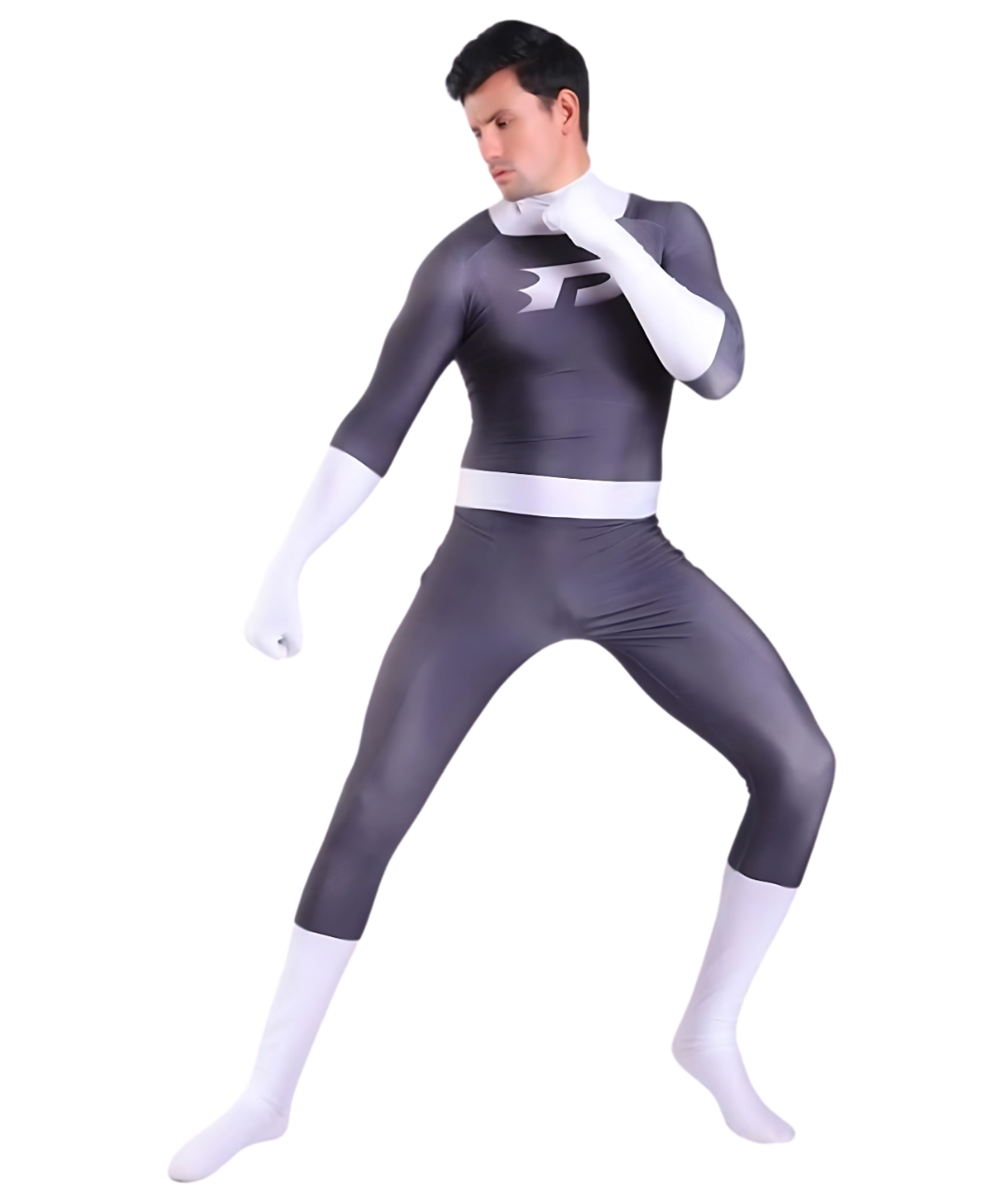Danny Phantom Cosplay Costume 3D Print Spandex Zentai Suit SuperHero Bodysuit Halloween Costume for Adults2