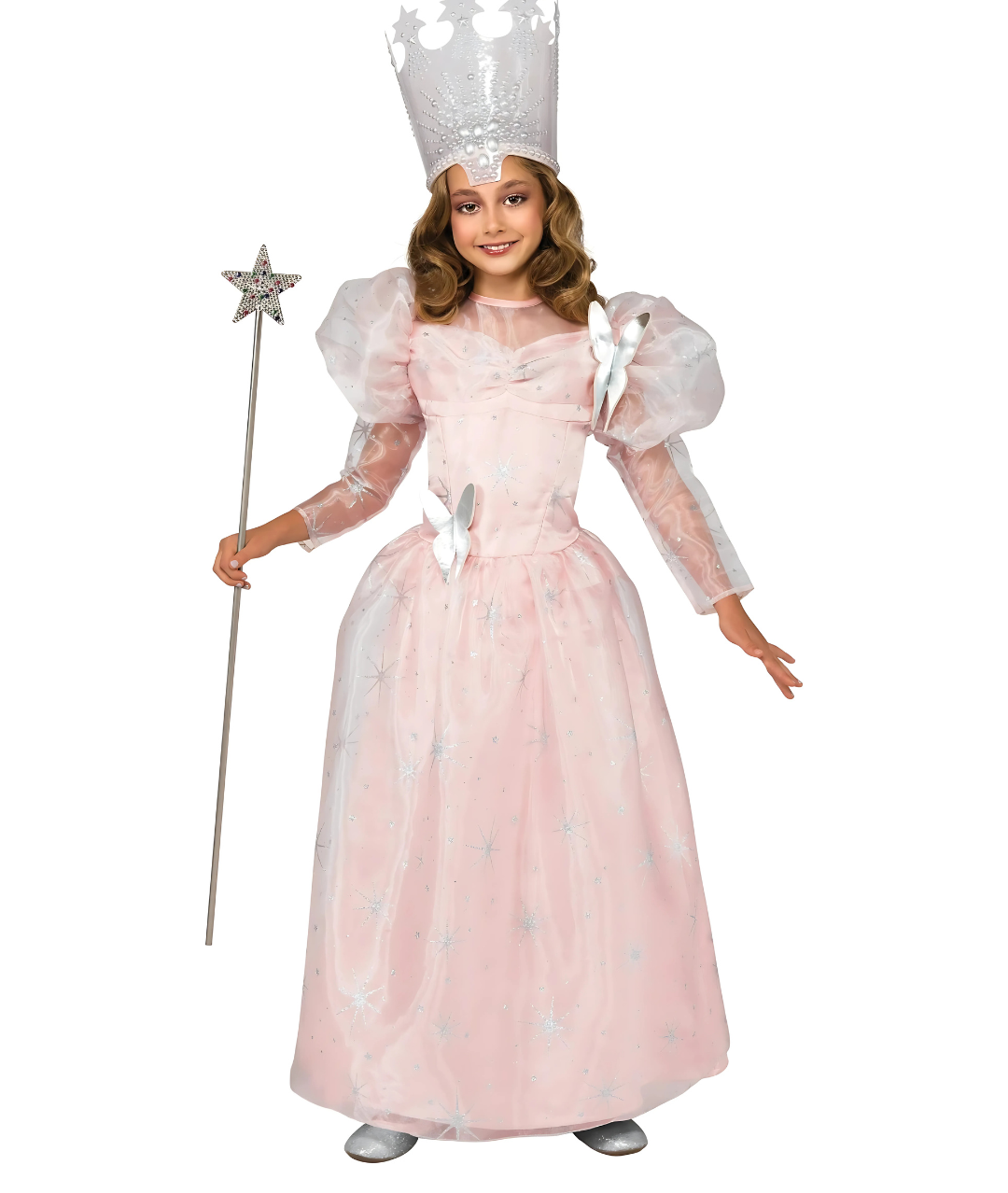 Deluxe Glinda the Good Witch Kids Costume Sparkling Pink Dress with Butterflies-set in Jordan
