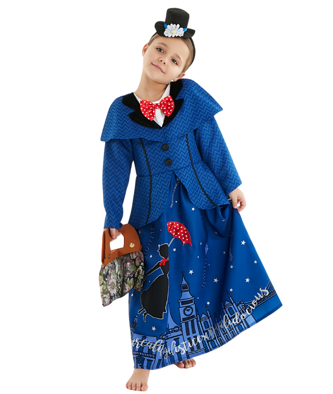 Disney Blue Marry Poppins Costume Dress book day character