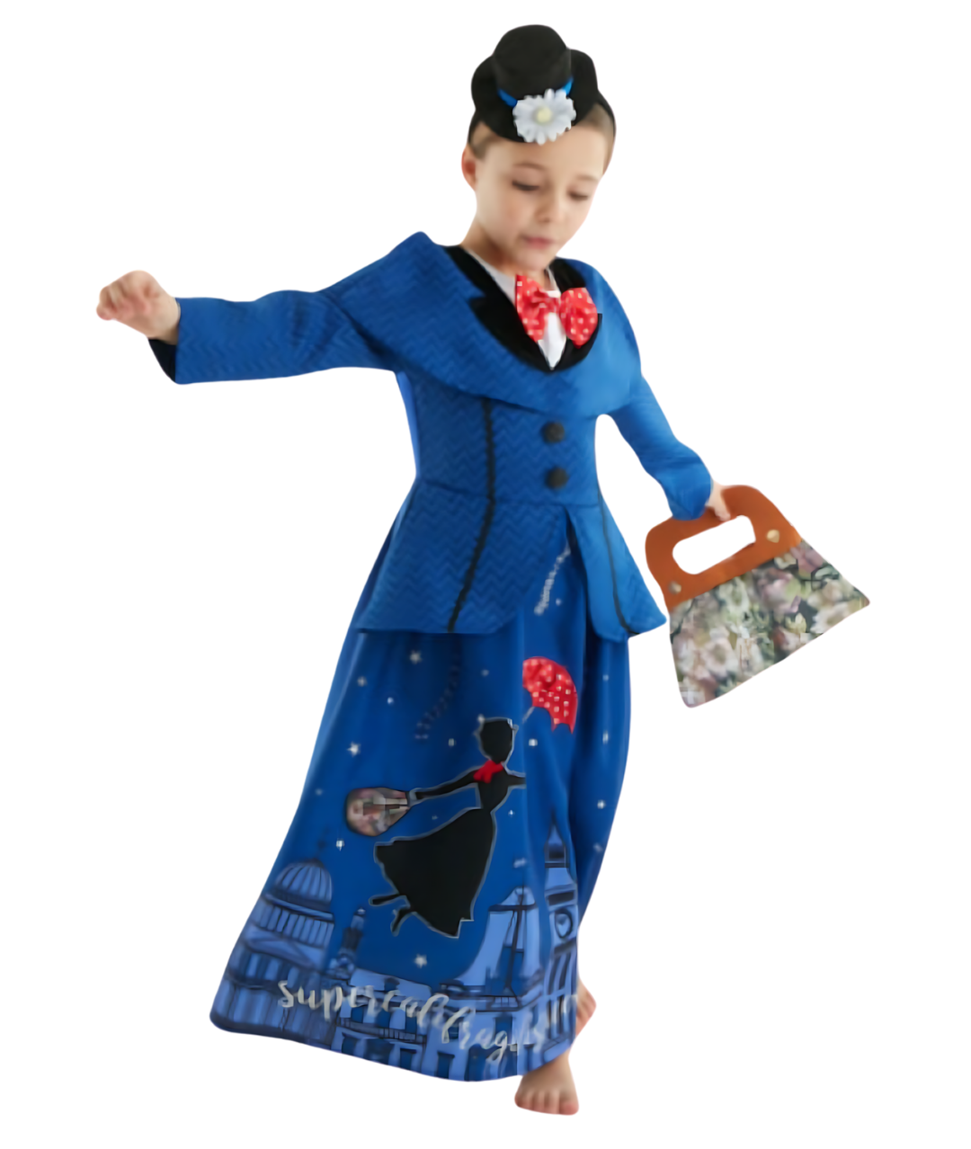 Disney Blue Marry Poppins Costume Dress movie