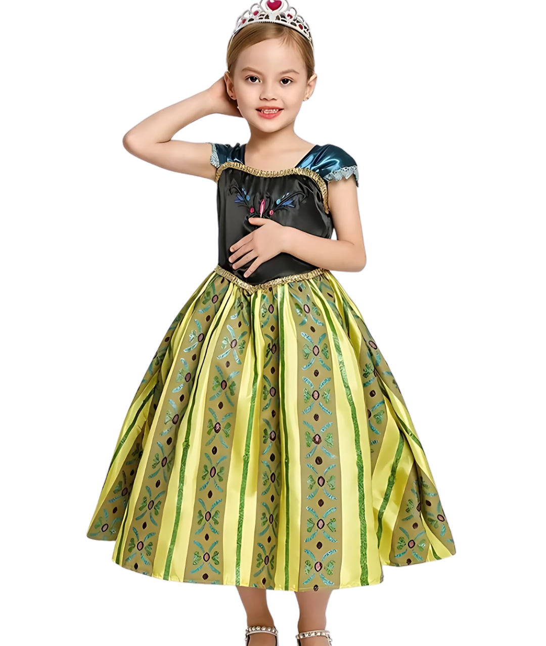 Disney Princess Frozen Anna Coronation Day Costume Gown party cosplay Halloween for girls-set in Jordan
