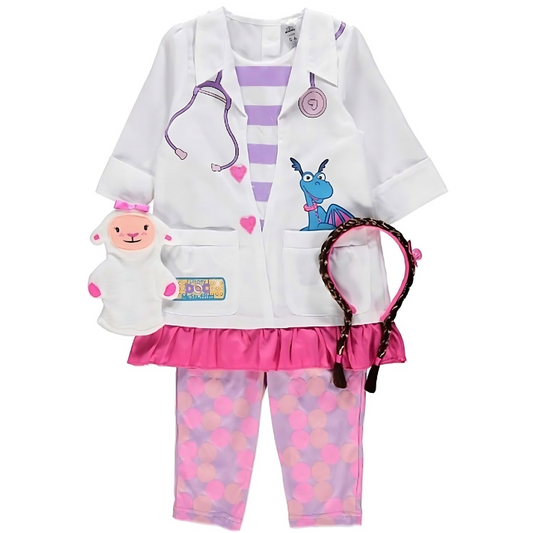 George, Doc McStuffins Disney Costume, Pink and white