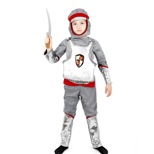 George, Knight Costume for kids, Grey