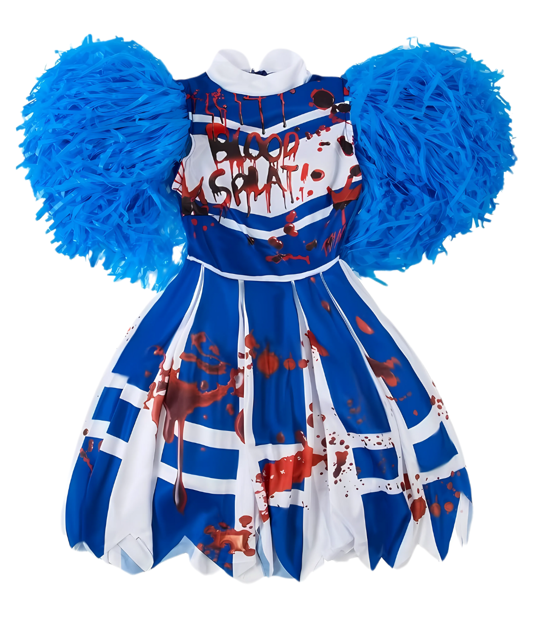 Girls' Zombie Cheerleader Costume, Girls Senior Middle School Bloody Fancy Dress Halloween Outfits5