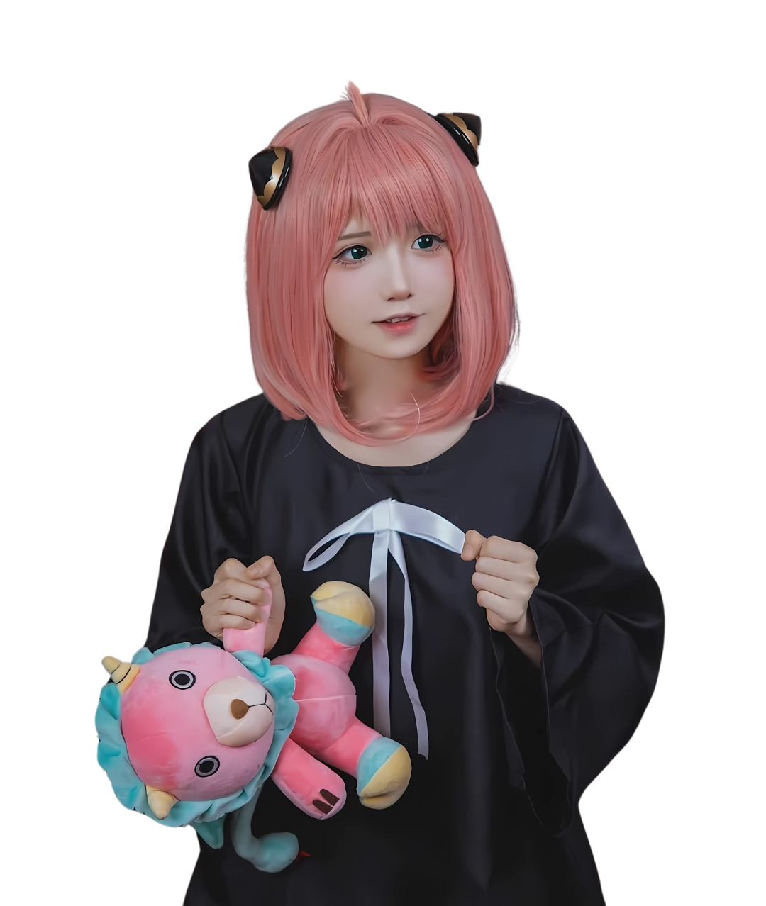 Haikyuu Women Anime Cosplay Costume Home wear Black Dress with Hair Accessories-set in Jordan