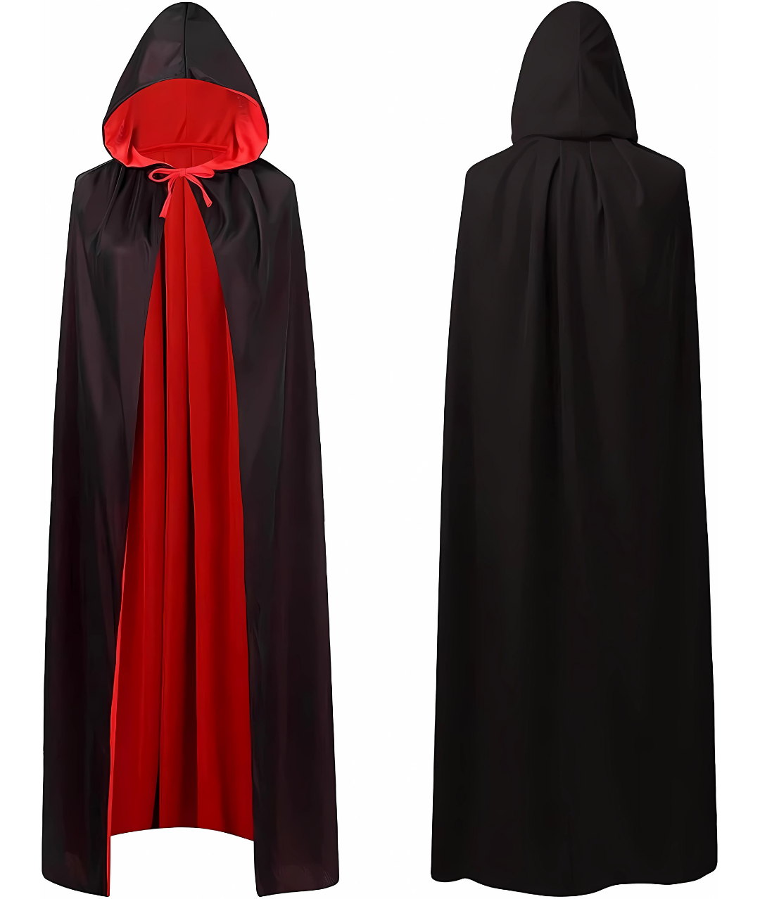 Halloween Cloak Vampire Cape Unisex Christmas Hooded Cape Black and Red Reversible Masquerade Cloak2