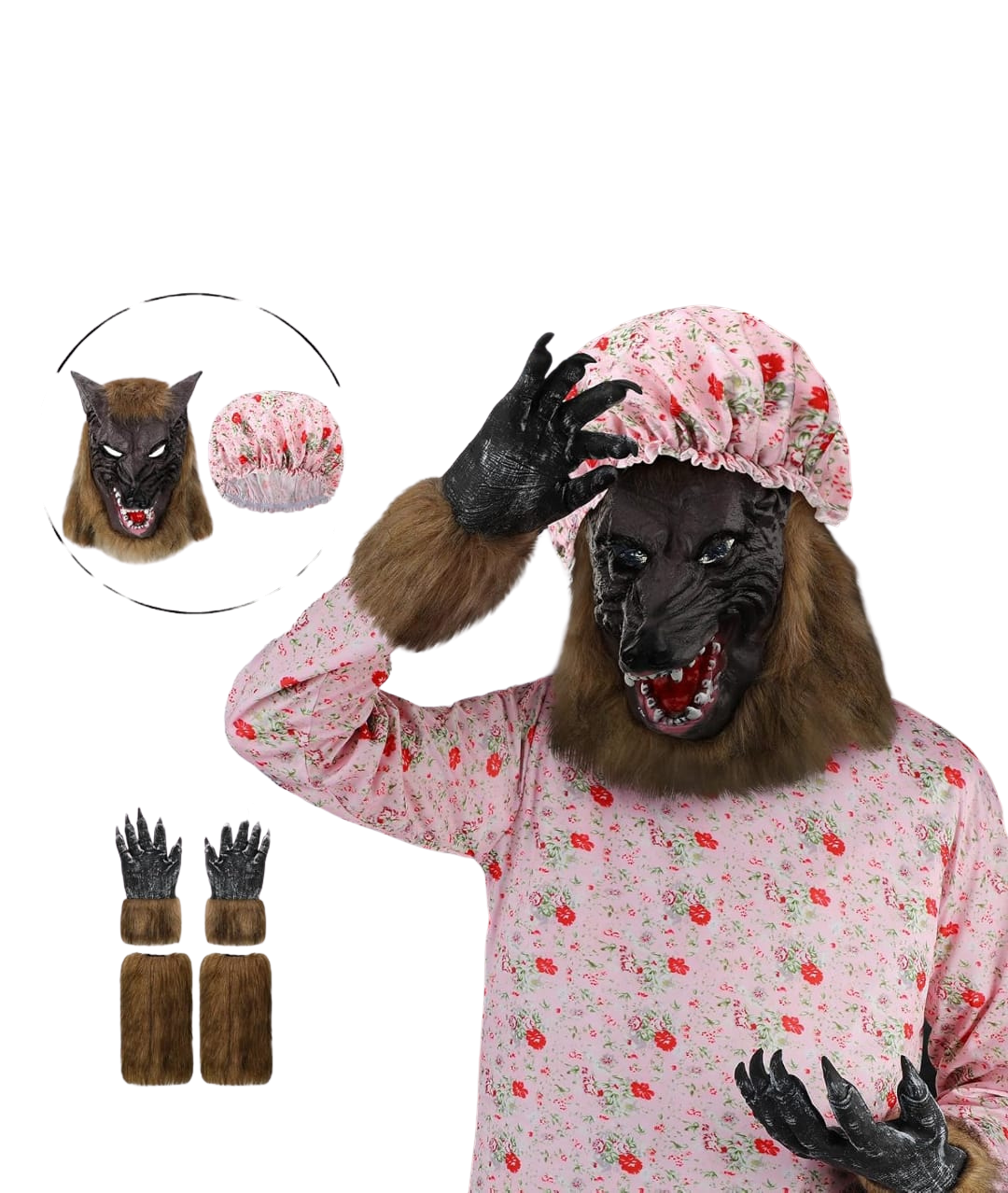 Halloween Granny Costume Cosplay Dress Wolf Character from Little Red Riding Hood2