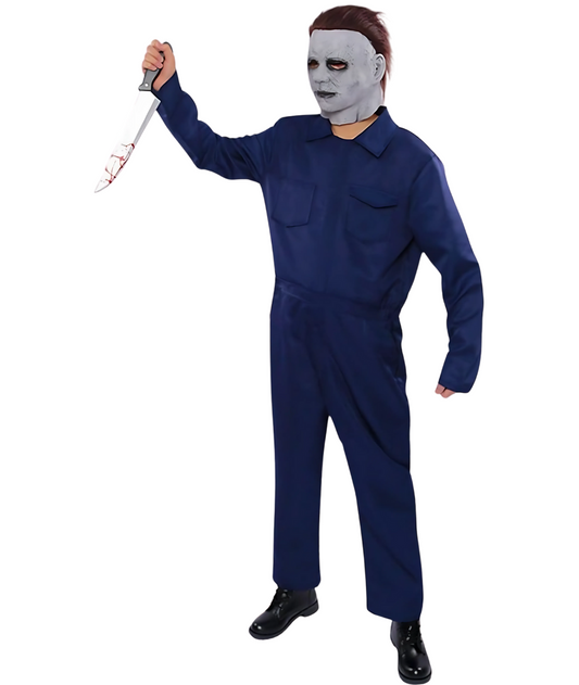 Halloween Michael Myers Costume Adult Men Halloween Cosplay Scary Jumpsuit-set in Jordan