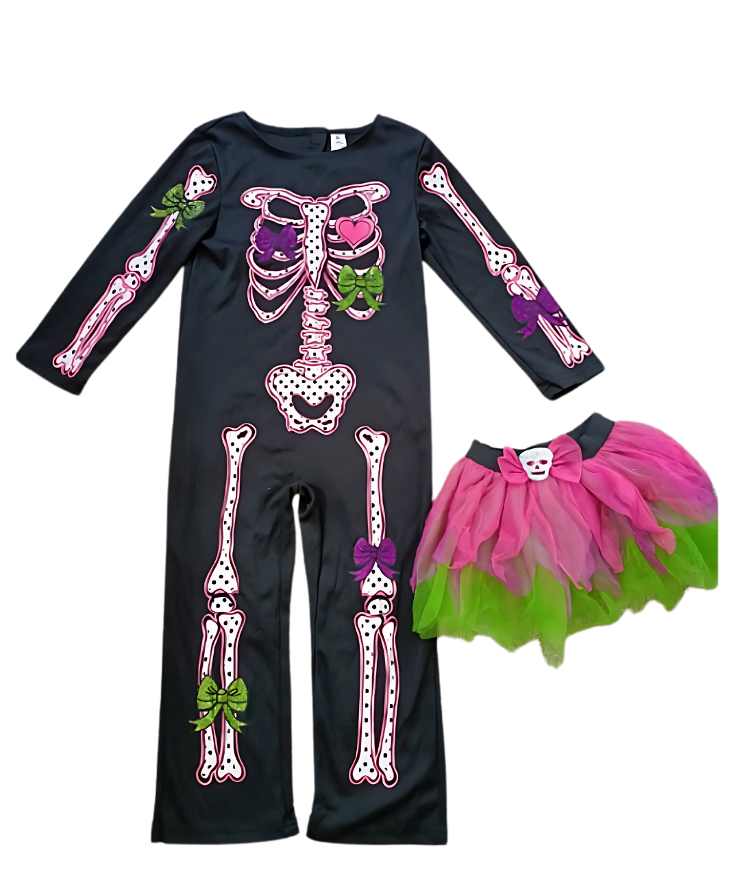 Halloween Skeleton Fancy Dress Up Costume 7/8 Zombie
