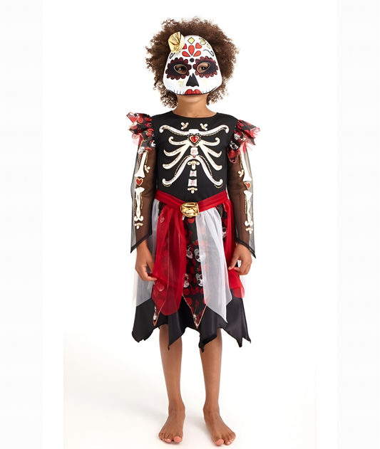 Halloween day of the dead costume dress for girls