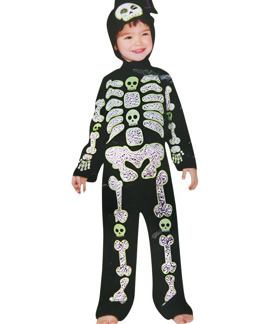 Kids Skeleton Costume with Attached Hat for Boys Girls Halloween Fancy Dress Horror outfit-set in Jordan