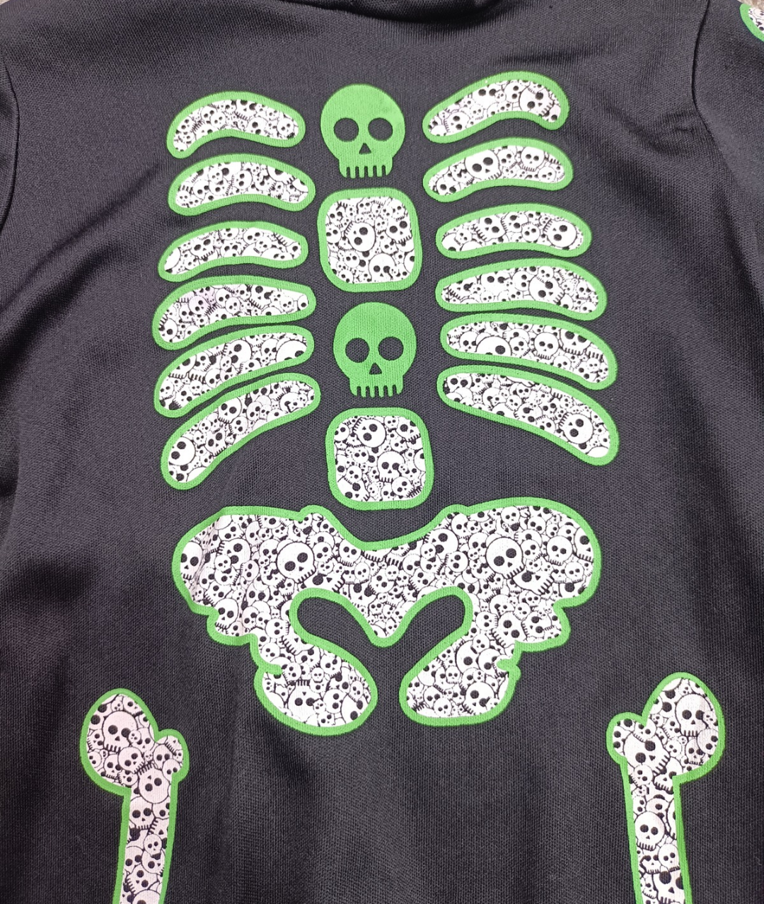 Kids Skeleton Costume with Attached Hat for Boys Girls Halloween Fancy Dress Horror outfit2