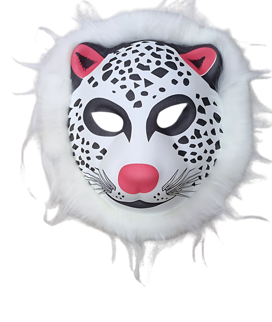 Leopard The mask of children the shape of the leopard white color-set in Jordan