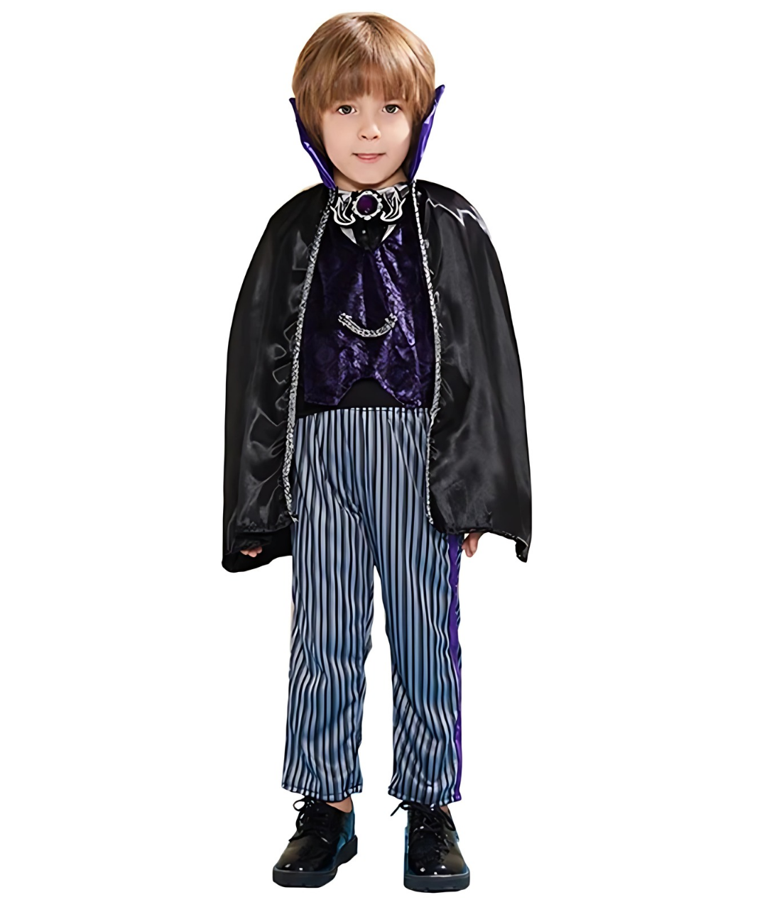 Boys Gothic Vampire Costume Purple Dracula Costume