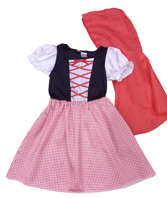 Little Red Riding Hood Costume for Girls Dress Tale Princess Party Outfit