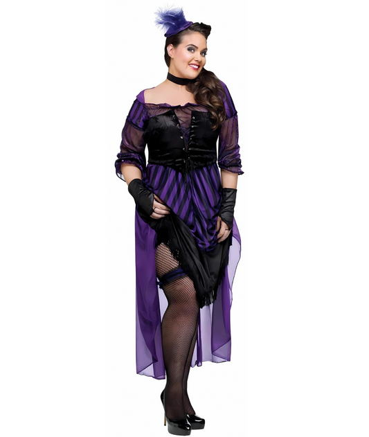 Lady Maverick Western Saloon Girl Plus Size Costume