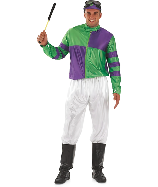 Men's Purple Green 5 Piece Jockey Uniform Sports Horse Racing Grand  Fancy Dress Costume Outfit-set in Jordan
